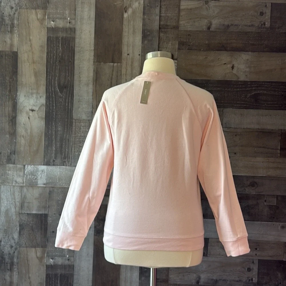 NWT! J.Crew Girls sweatshirt large pastel pink Barbiecore rainbow hyper feminine